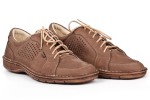 Shoes for men openwork lace, natural leather nubuck - brown - Escott