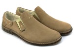 Comfortable shoes for men, wzuwane, natural leather nubuck - beige - Escott