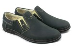 Comfortable shoes for men, wzuwane, natural leather nubuck - gray - Escott