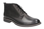 Shoes for men classical, natural leather and tiles inset with nubuck - black - Escott